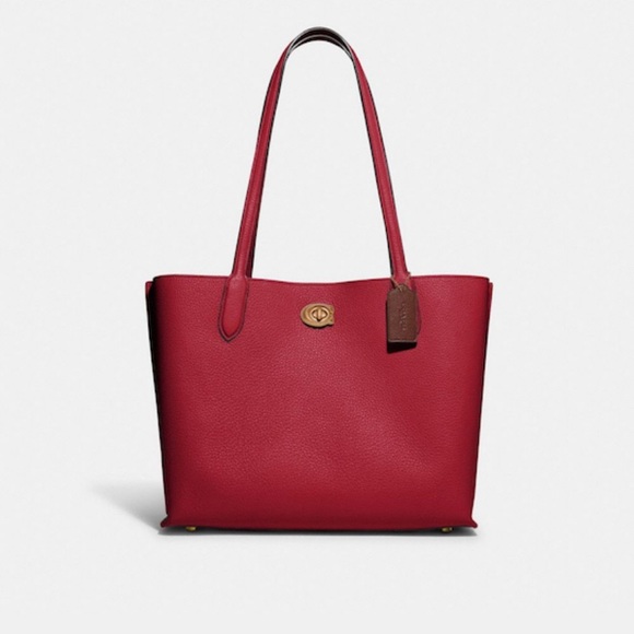 AUTHENTIC Willow Tote In Colorblock With Signature Canvas Interior - Picture 1 of 5